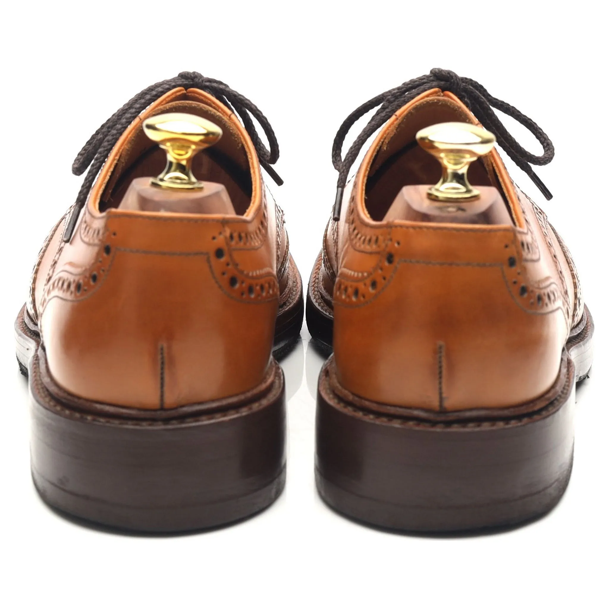 1880 'Chester 2' Tan Brown Leather Derby Brogues UK 7 F