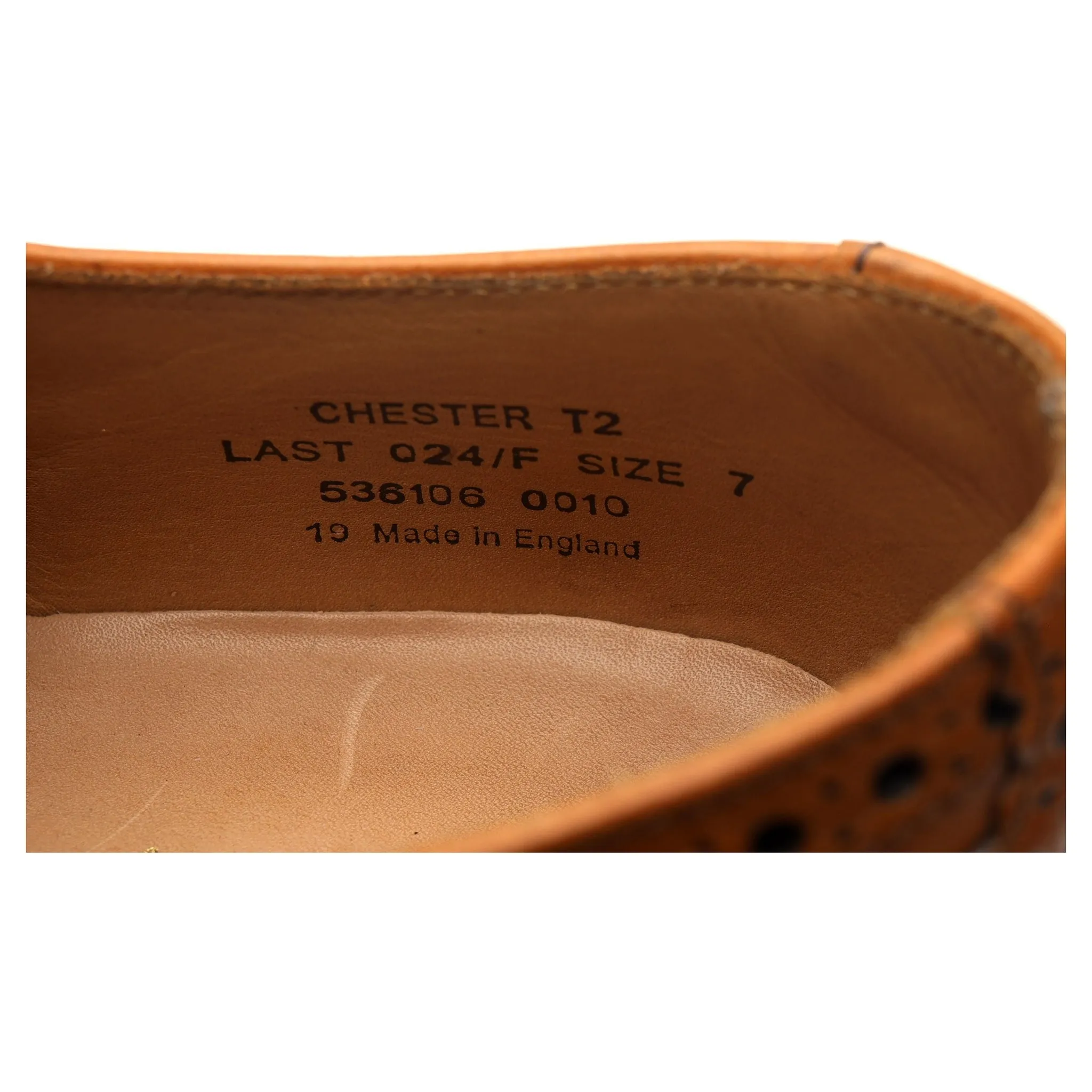 1880 'Chester 2' Tan Brown Leather Derby Brogues UK 7 F