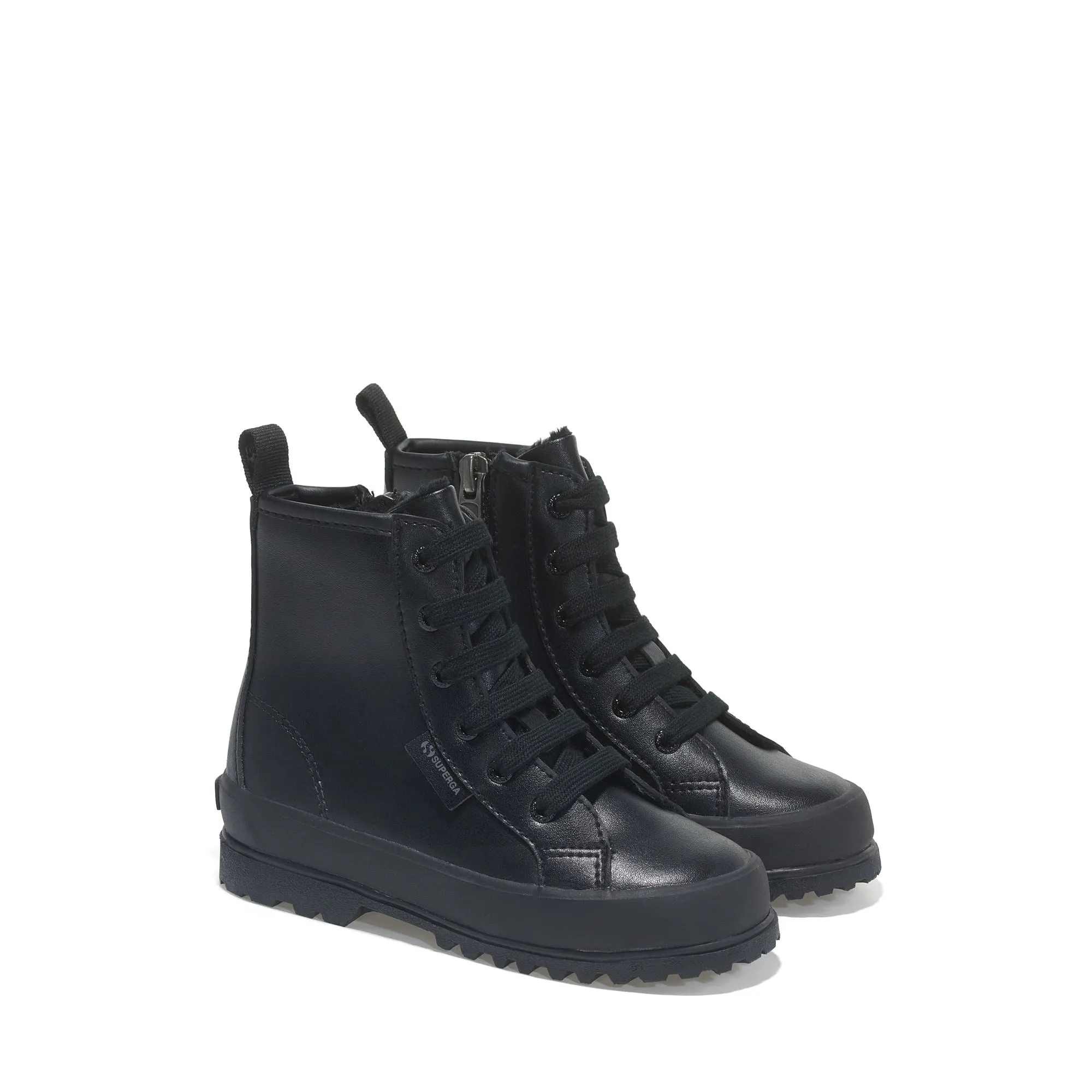 2643 KIDS ALPINA VEGAN MATERIAL - Ankle Boots - Zip - Kid unisex - TOTAL BLACK