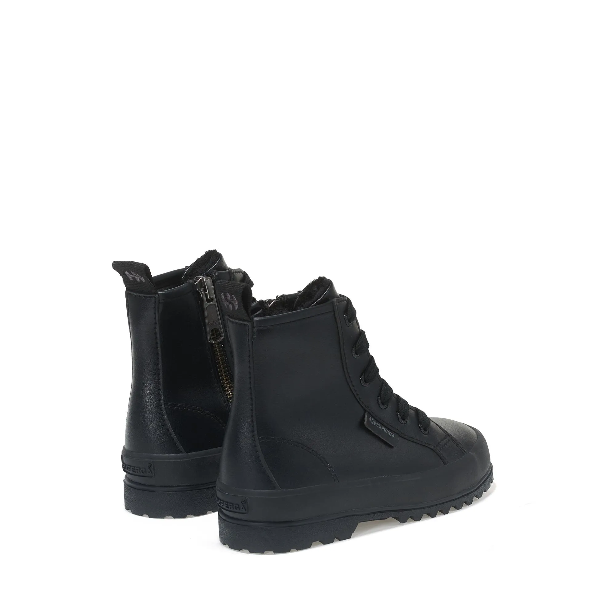 2643 KIDS ALPINA VEGAN MATERIAL - Ankle Boots - Zip - Kid unisex - TOTAL BLACK