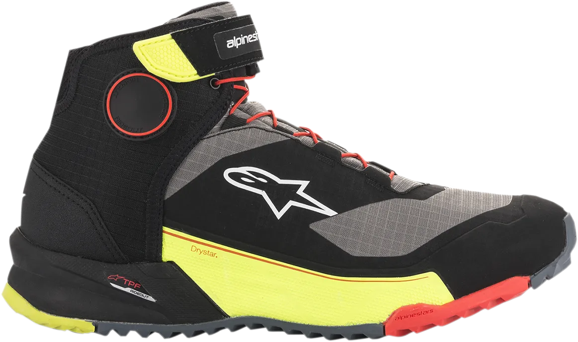 ALPINESTARS CR-X Drystar? Shoes - Black/Red/Yellow Fluorescent - US 10 2611820153810