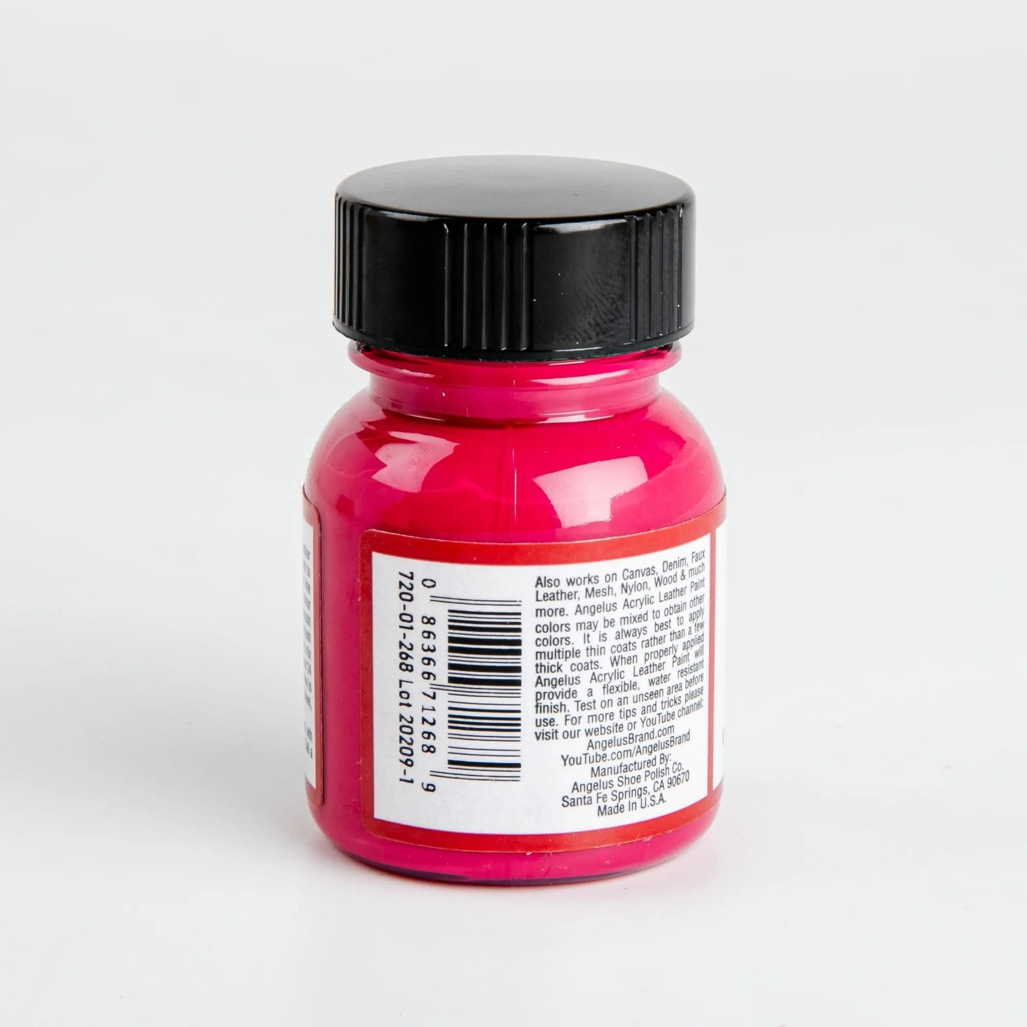 Angelus Acrylic Paint Raspberry #268 29Ml Use On Leather, Vinyl Or Fabric