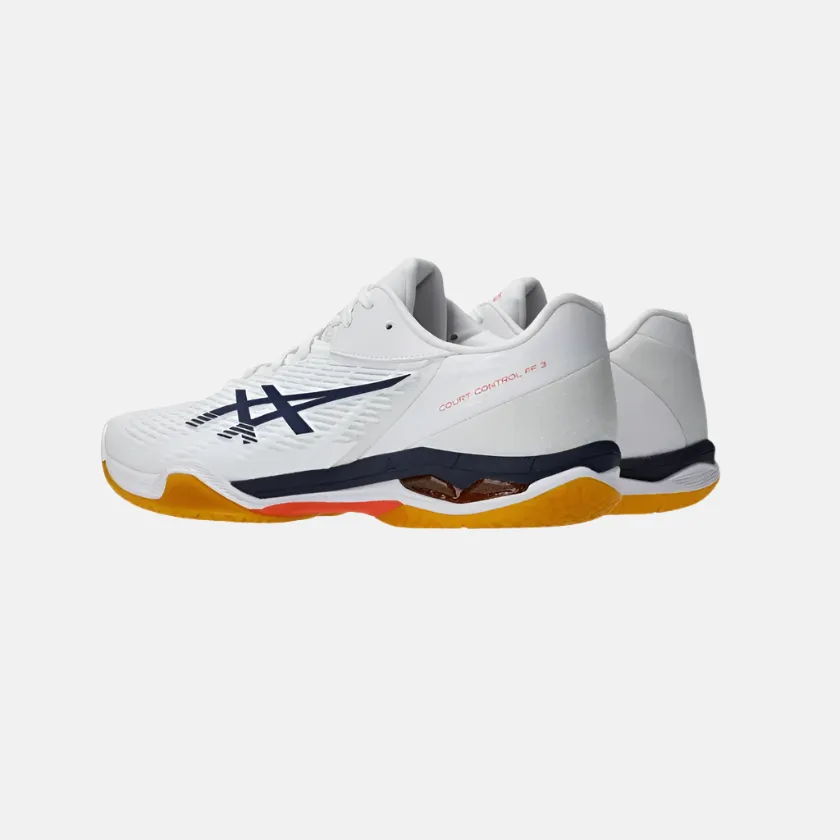 Asics Court Control FF 3 Men's Badminton Shoes -White/Indigo Fog