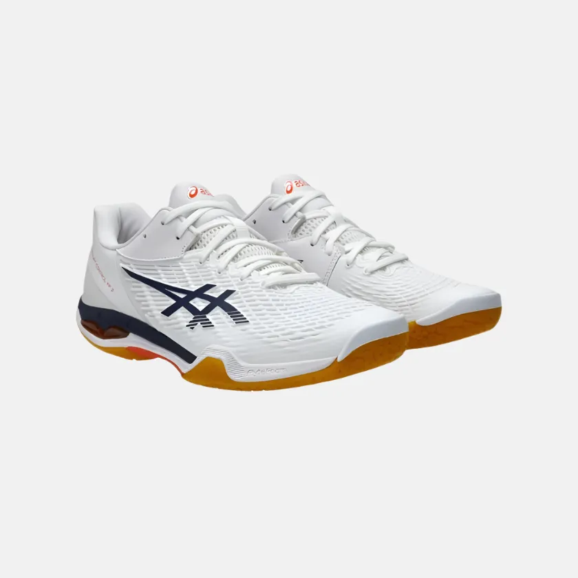 Asics Court Control FF 3 Men's Badminton Shoes -White/Indigo Fog