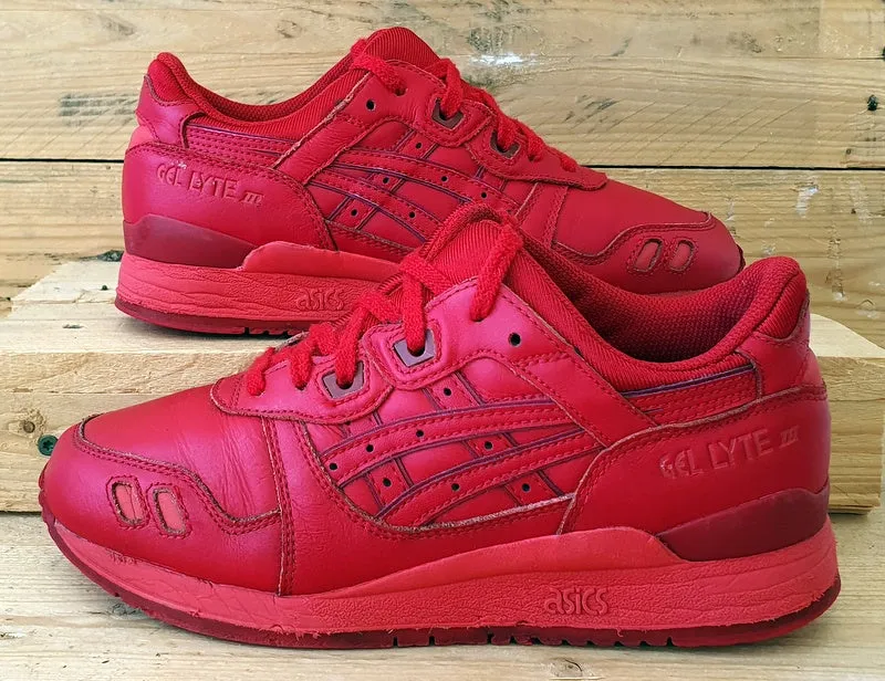 Asics Gel Lyte III Low Leather Trainers H63QK Valantines Red UK5/US6/EU38