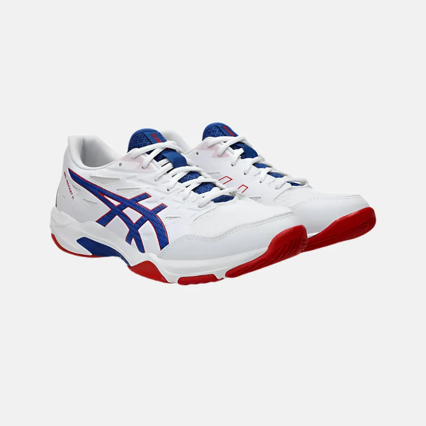 Asics Gel Rocket 11 Men's Badminton Shoes -White/Asics Blue