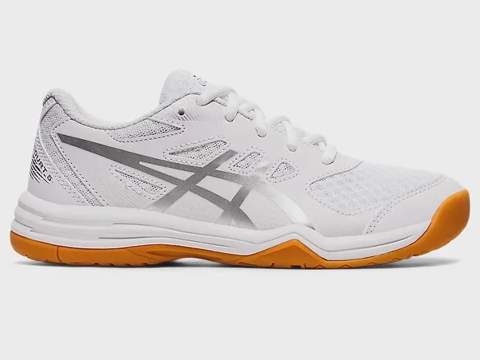 Asics Upcourt 5 GS Junior Indoor Shoes - White/Pure Silver