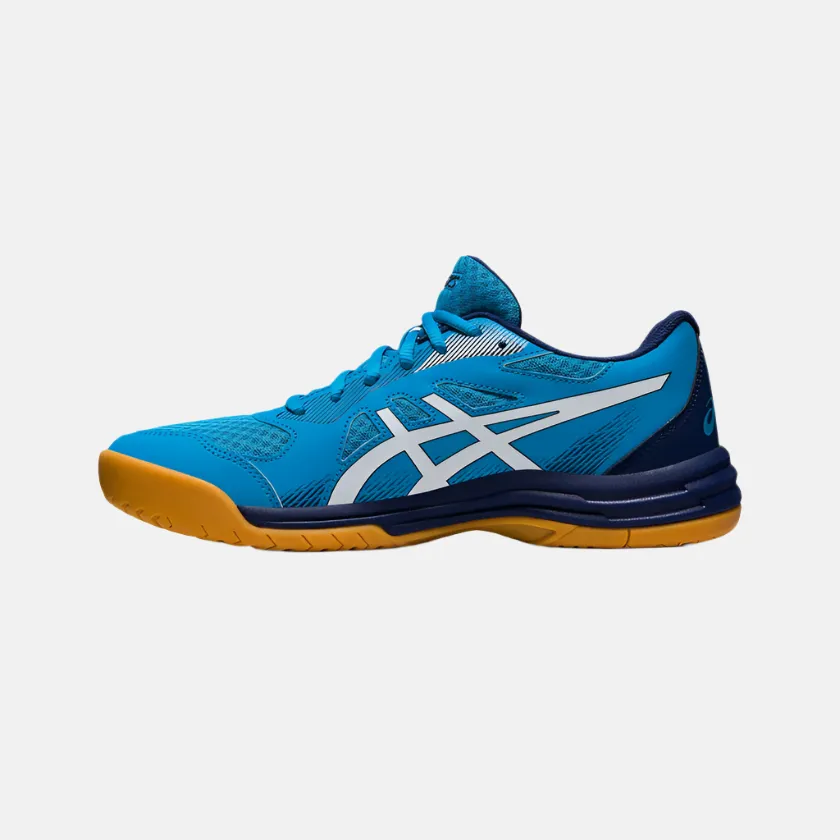 Asics Upcourt 5 Men's Badminton Shoes - ISLAND BLUE/WHITE