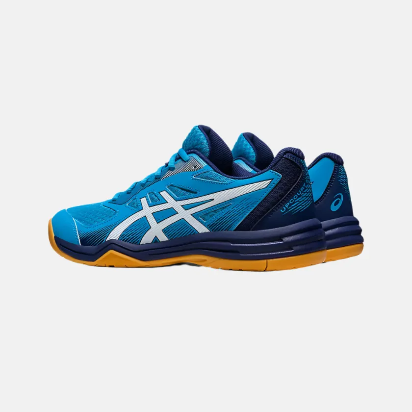 Asics Upcourt 5 Men's Badminton Shoes - ISLAND BLUE/WHITE