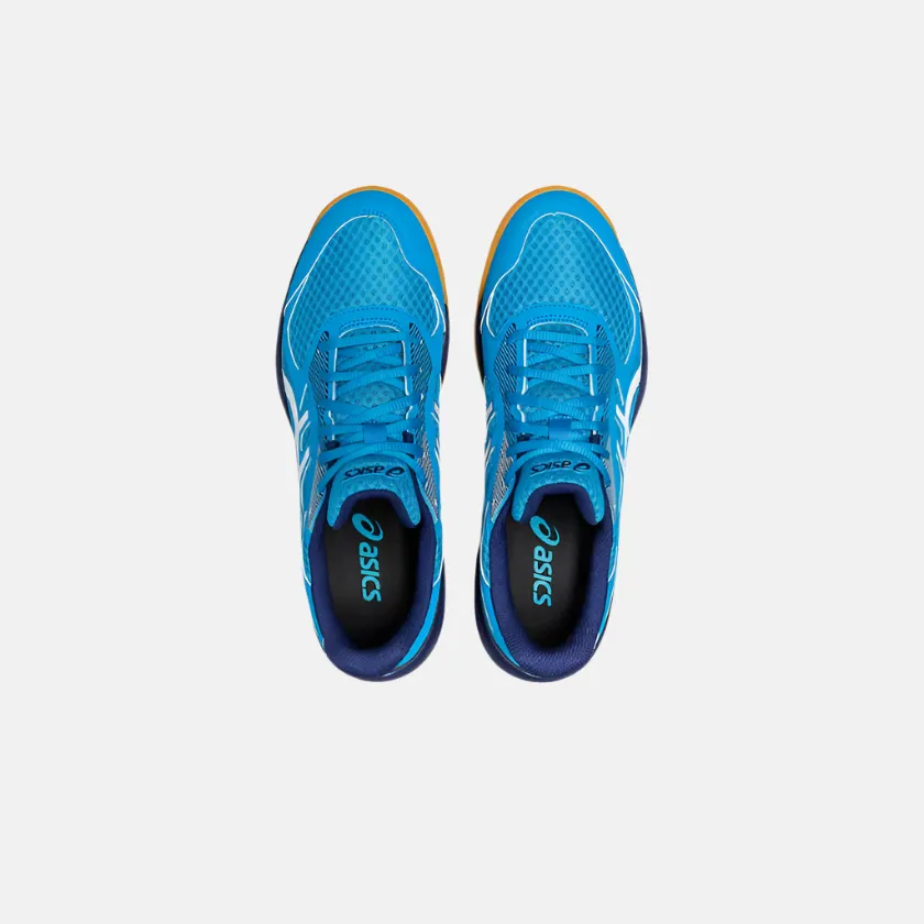 Asics Upcourt 5 Men's Badminton Shoes - ISLAND BLUE/WHITE