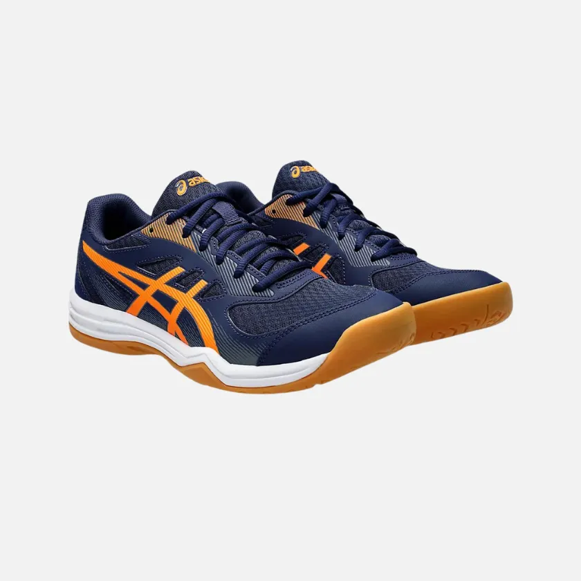 Asics UPCOURT 5 Men's Badminton Shoes -Peacoat/Shocking Orange