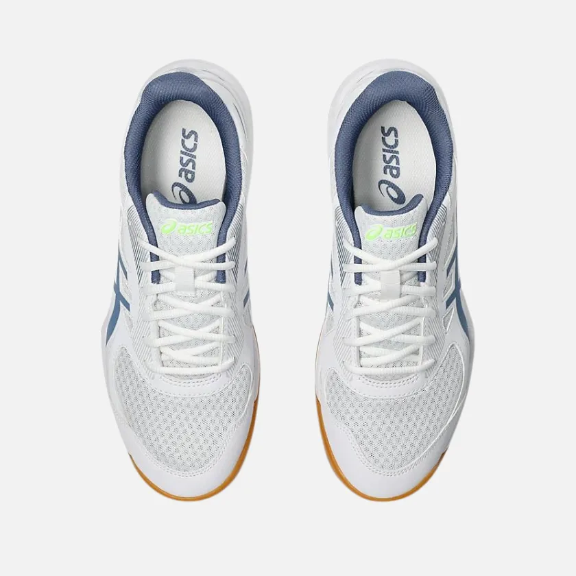 Asics Upcourt 5 Men's Badminton Shoes -White/Denim Blue