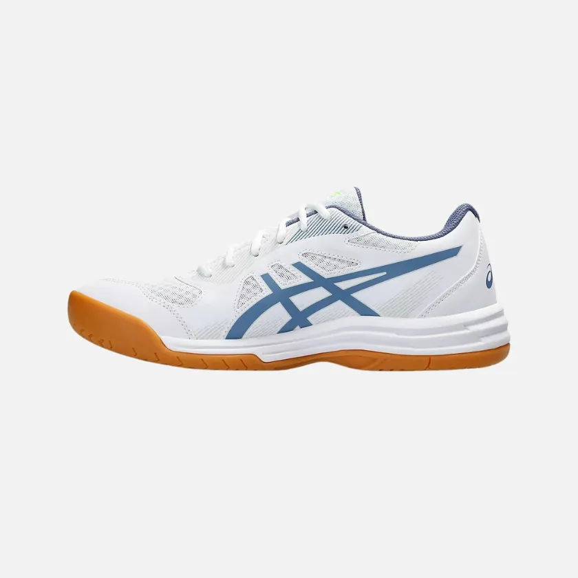 Asics Upcourt 5 Men's Badminton Shoes -White/Denim Blue