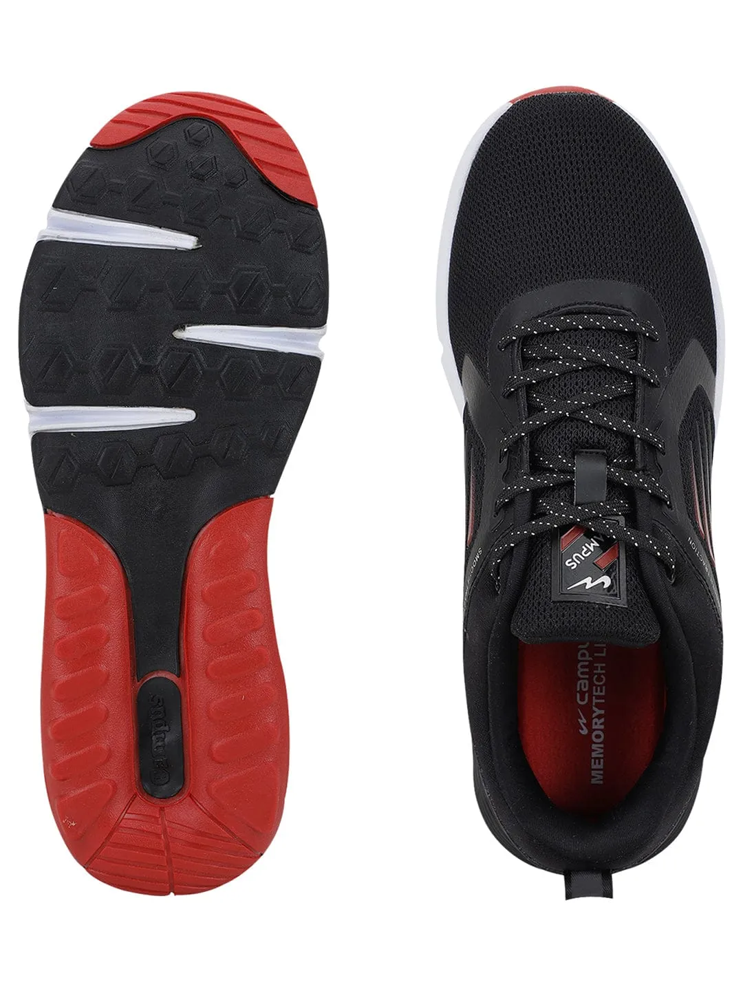 ATTRACTION Black Men's Running Shoes