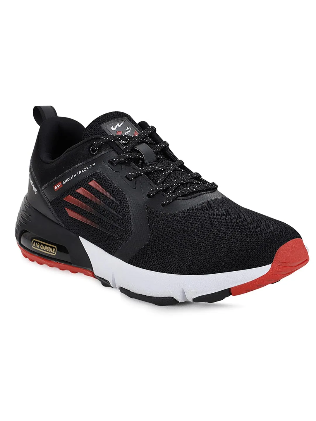 ATTRACTION Black Men's Running Shoes