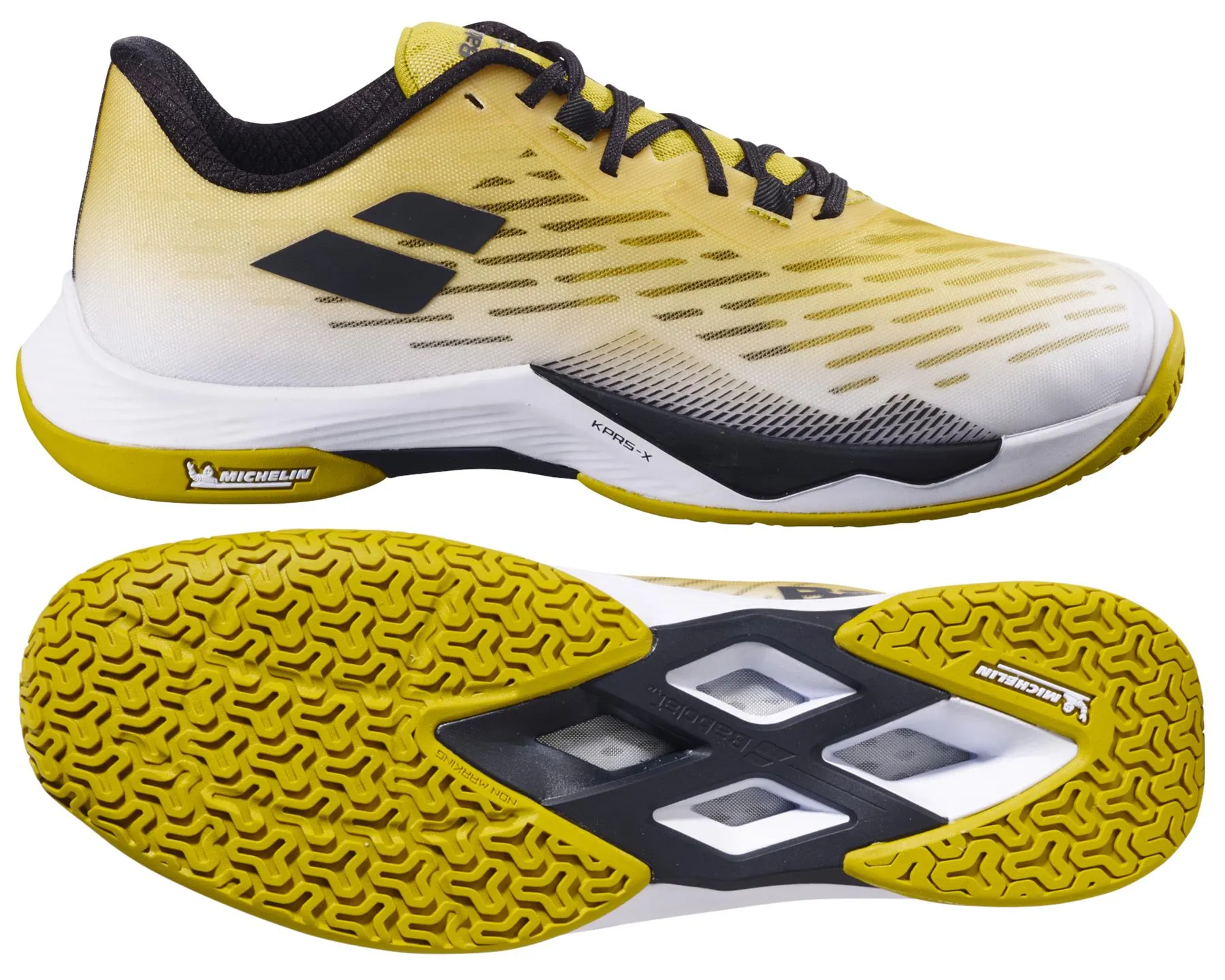 Babolat Shadow Tour 5 Mens Badminton Shoes - White / Gold