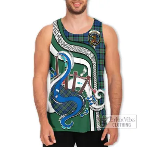 Baird Ancient Tartan Men's Tank Top with Epic Bagpipe Style
