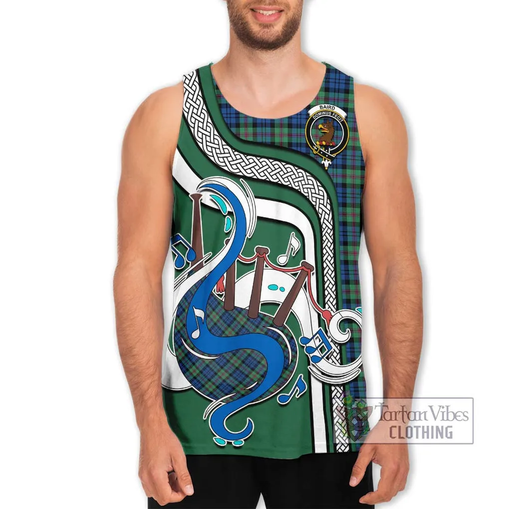 Baird Ancient Tartan Men's Tank Top with Epic Bagpipe Style