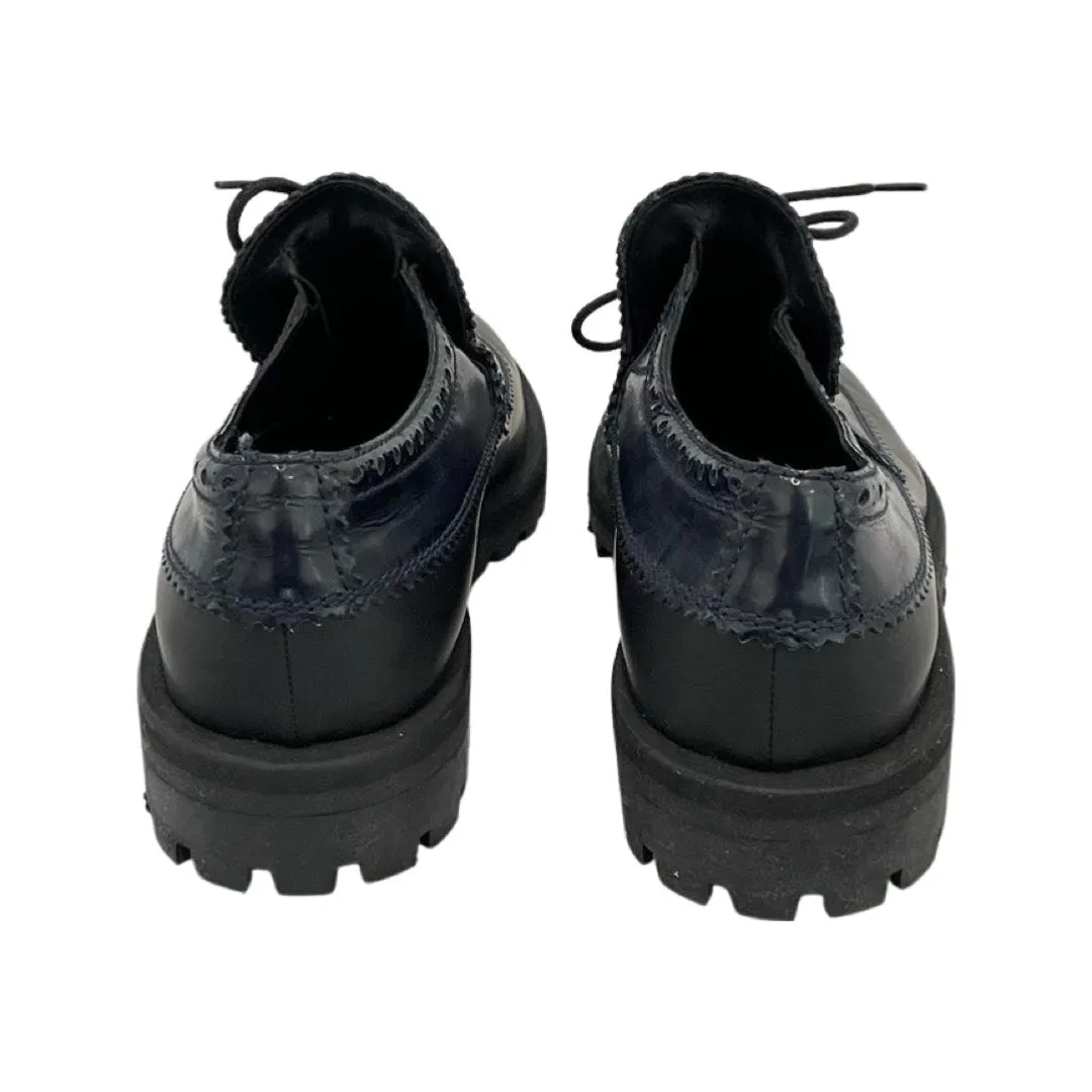 BALENCIAGA navy Oxford brogues