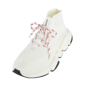 Balenciaga White Lace Up Speed Trainer Sock Sneakers Size US 9 | EU 39
