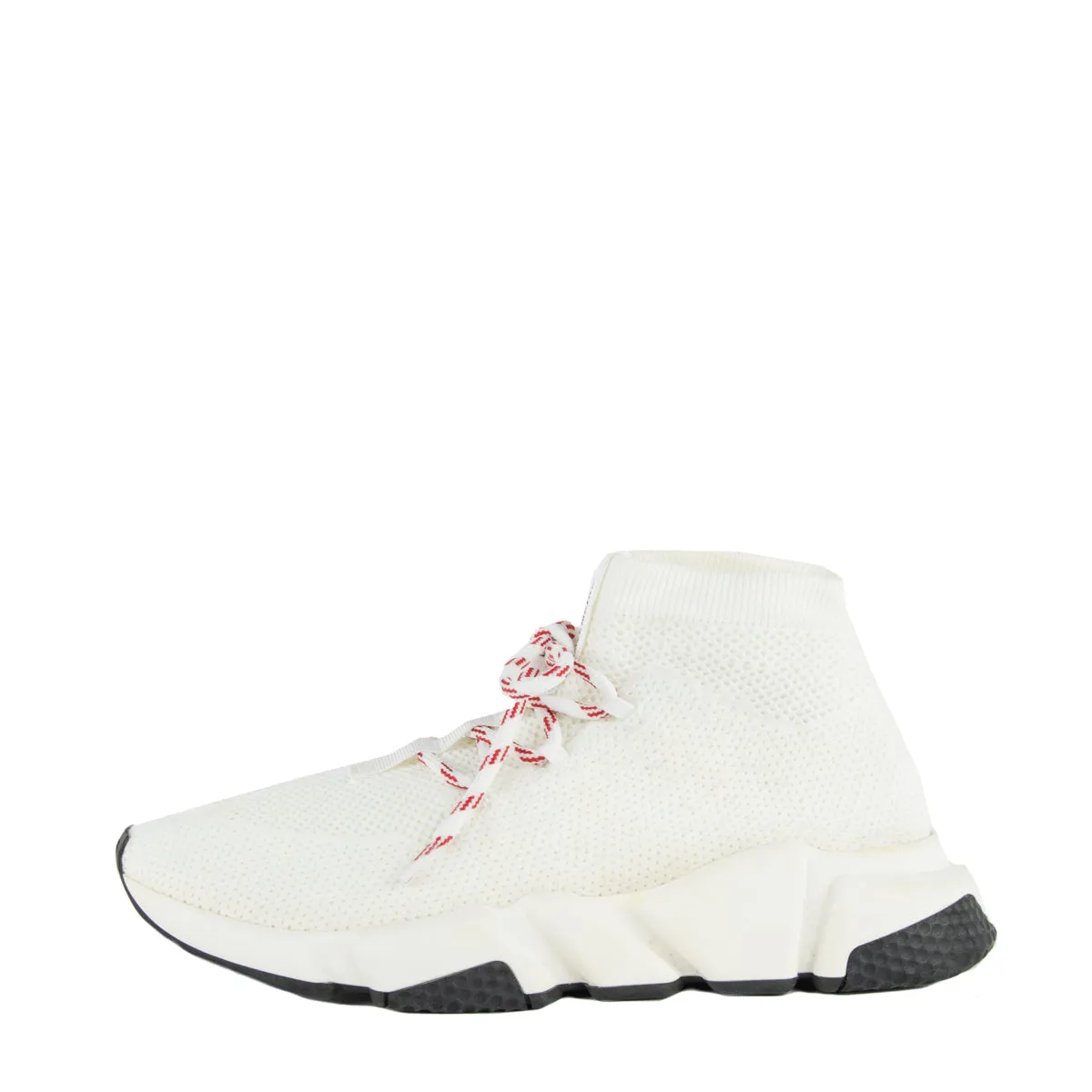 Balenciaga White Lace Up Speed Trainer Sock Sneakers Size US 9 | EU 39