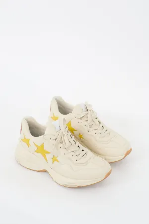 Beige & Yellow Leather Rhyton Star Sneaker