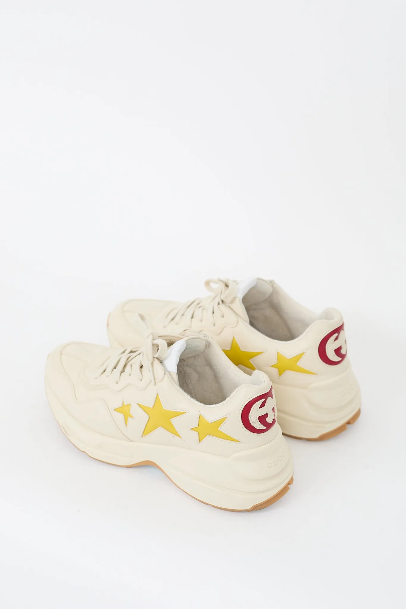 Beige & Yellow Leather Rhyton Star Sneaker