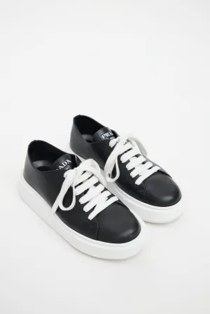 Black & White Leather Chunky Sneaker