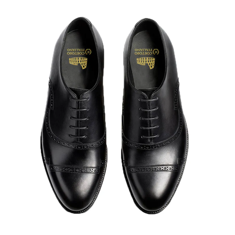 Black Leather Broxtowe Brogue Oxfords