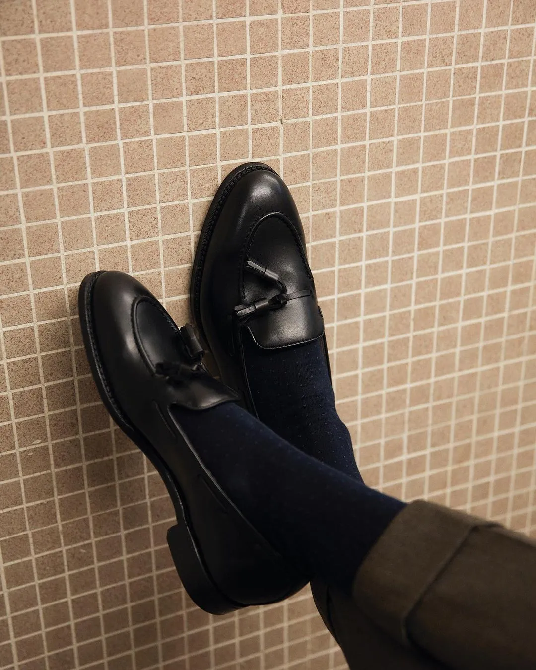 Black Leather Zephyr Tassel Loafers - Formal Shoes - SS23