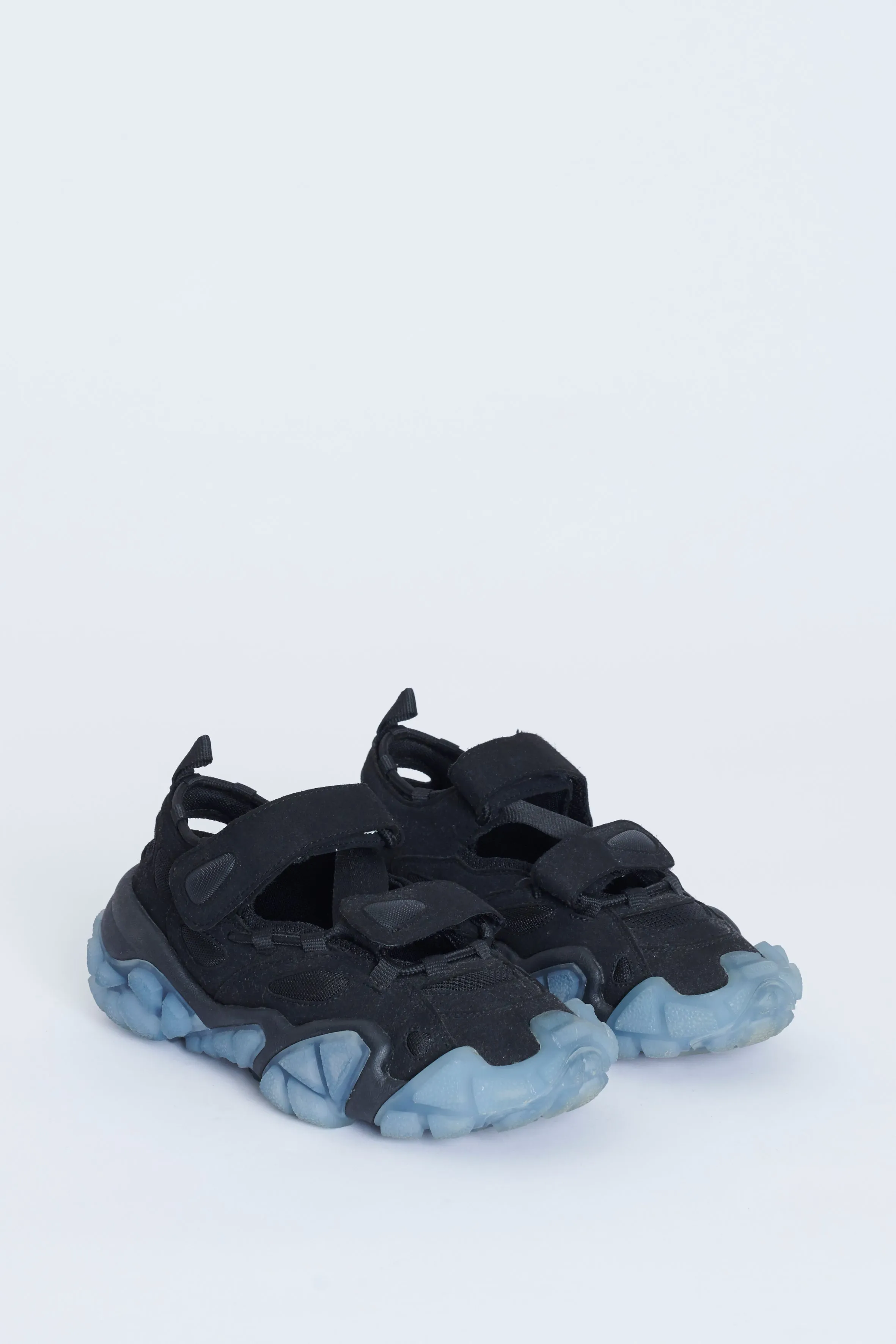 Black Suede Boltzer Low Top Chunky Preowned Trainers