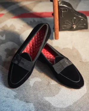 Black Suede Elara Opera Loafers - Formal Shoes - SS23