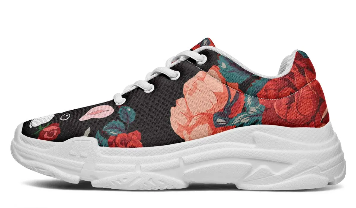 Boston Terrier Rose Chunky Sneakers