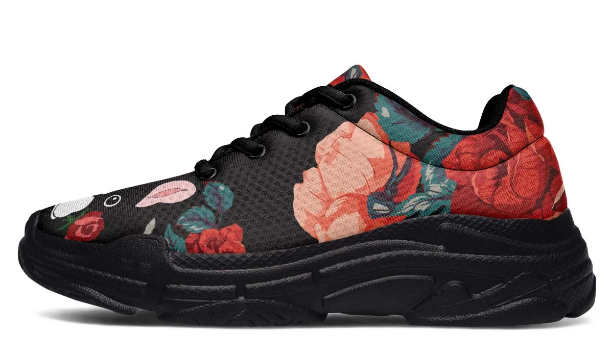 Boston Terrier Rose Chunky Sneakers