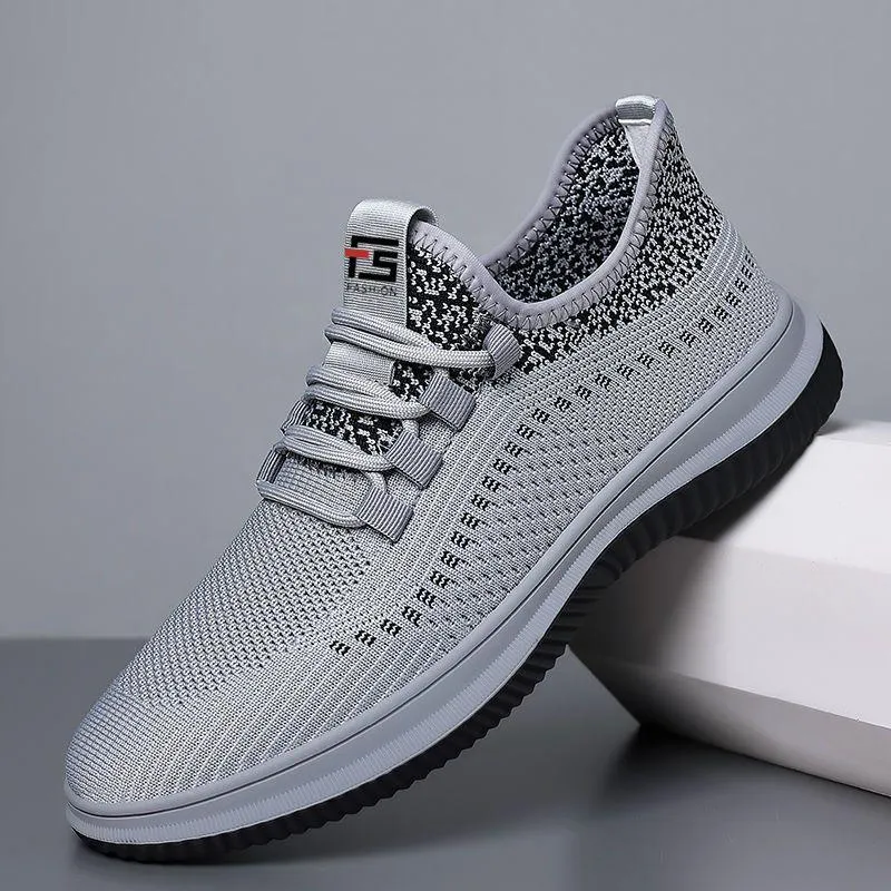 Breathable thin mesh surface soft bottom wear resistant running sports shoes
