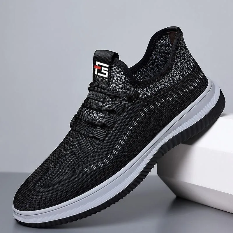 Breathable thin mesh surface soft bottom wear resistant running sports shoes