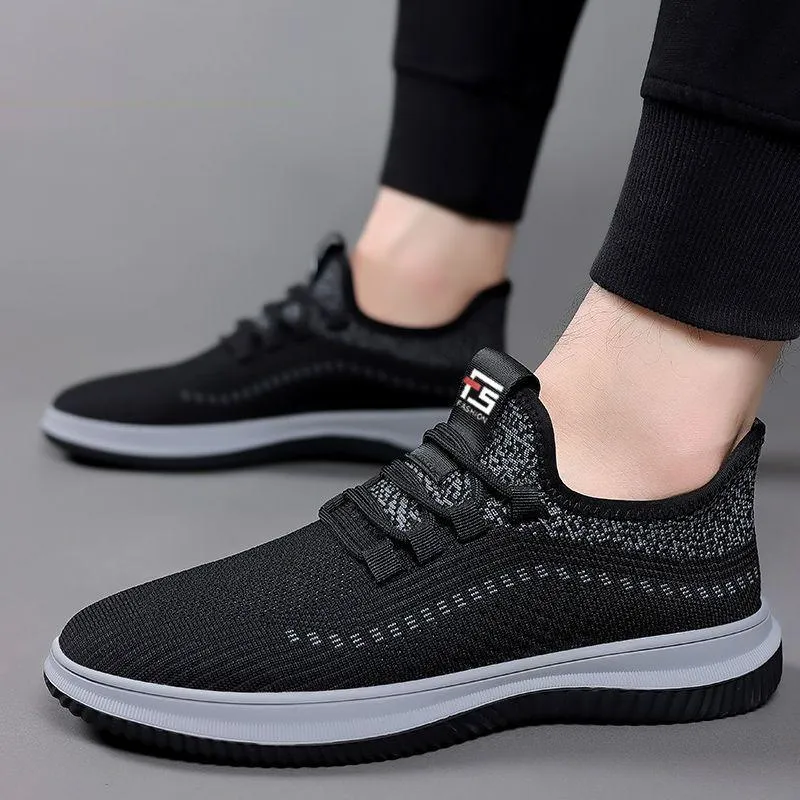 Breathable thin mesh surface soft bottom wear resistant running sports shoes