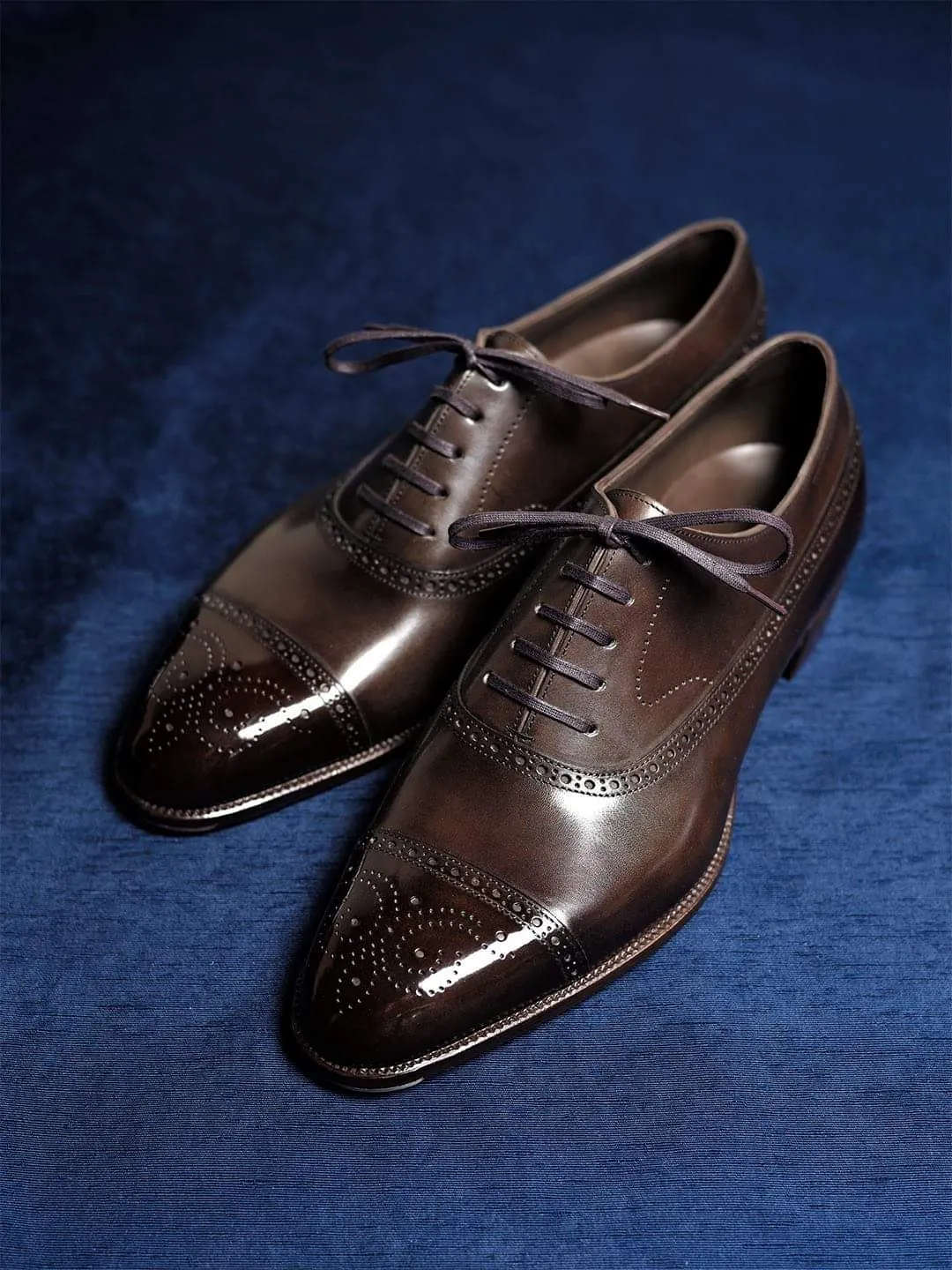 Brown Leather Callista Brogue Toe Cap Oxfords - Work Edition