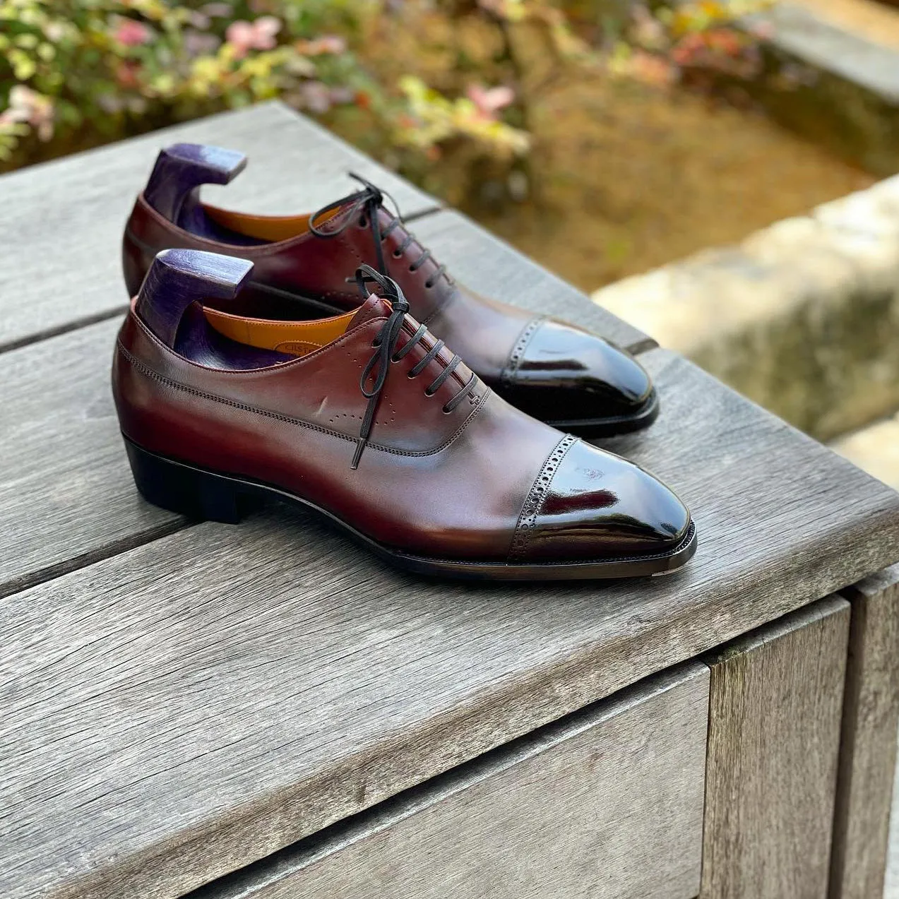 Brown Leather Estoril Brogue Toe Cap Oxford Shoes - AW24