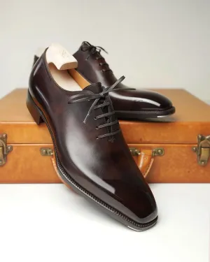 Brown Leather Lorcin Whole Cut Oxfords - Formal Shoes - AW24