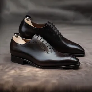 Brown Leather Wheatfield Walk Brogue Oxford with Pointed Toe Cap - Summer 2024 Collection