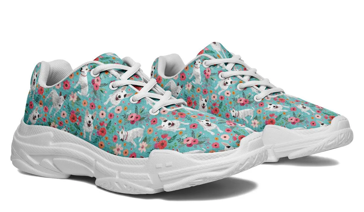 Bull Terrier Flower Chunky Sneakers