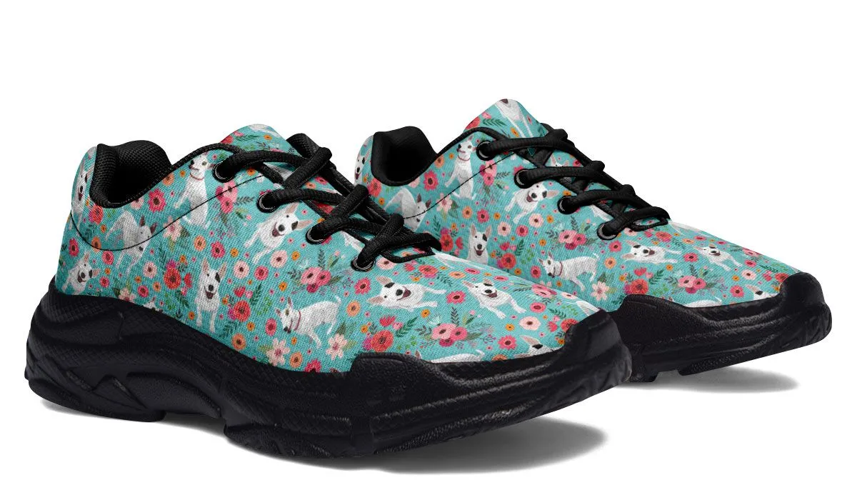 Bull Terrier Flower Chunky Sneakers