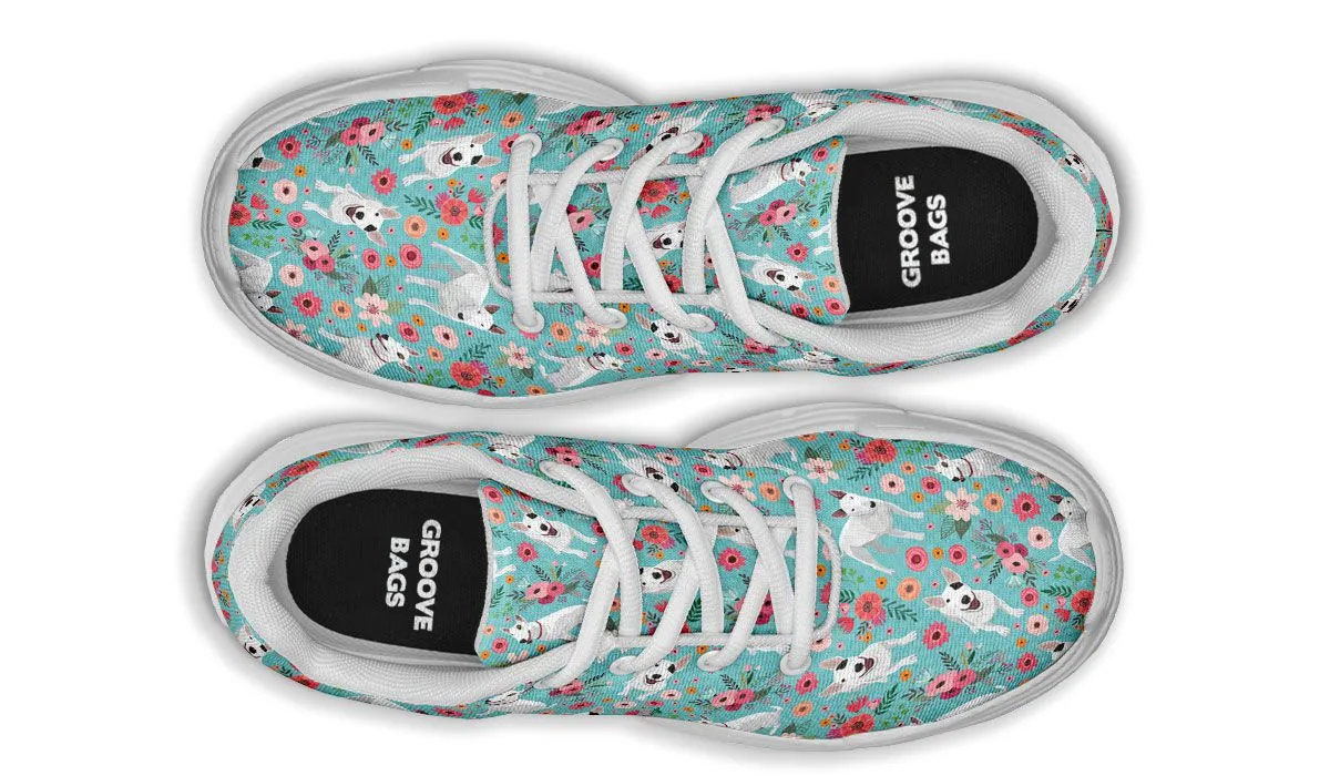 Bull Terrier Flower Chunky Sneakers