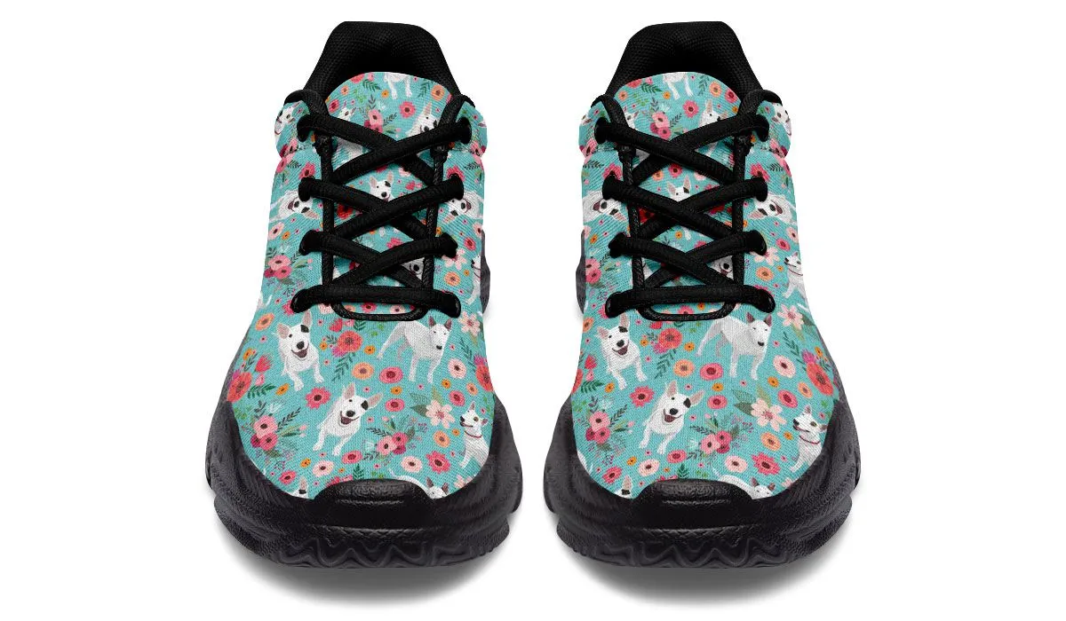 Bull Terrier Flower Chunky Sneakers