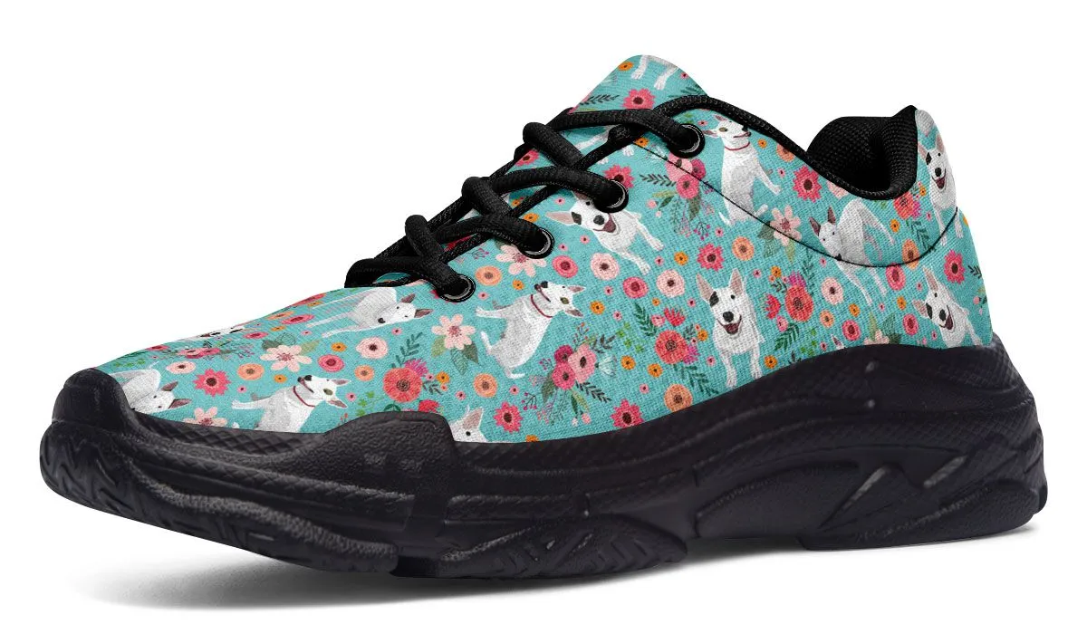 Bull Terrier Flower Chunky Sneakers