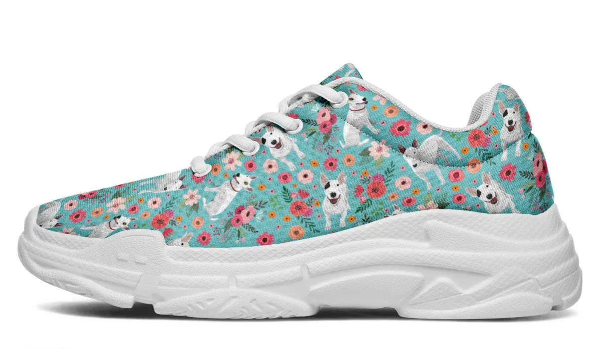 Bull Terrier Flower Chunky Sneakers