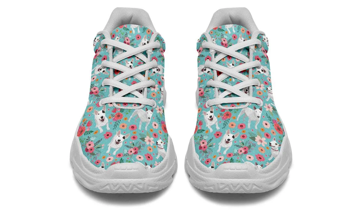 Bull Terrier Flower Chunky Sneakers