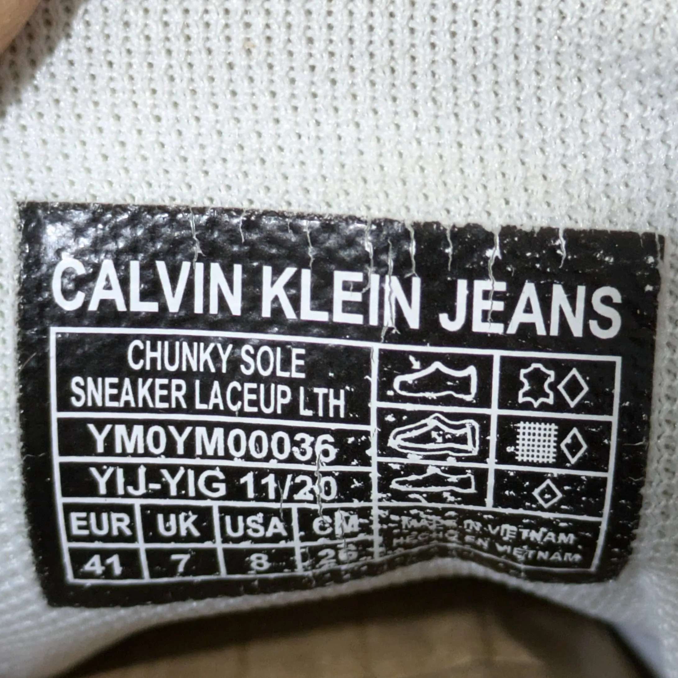 Calvin Klein Chunky Cupsole Low Mg Sneakers Size UK 7 / EU 41 / US 8