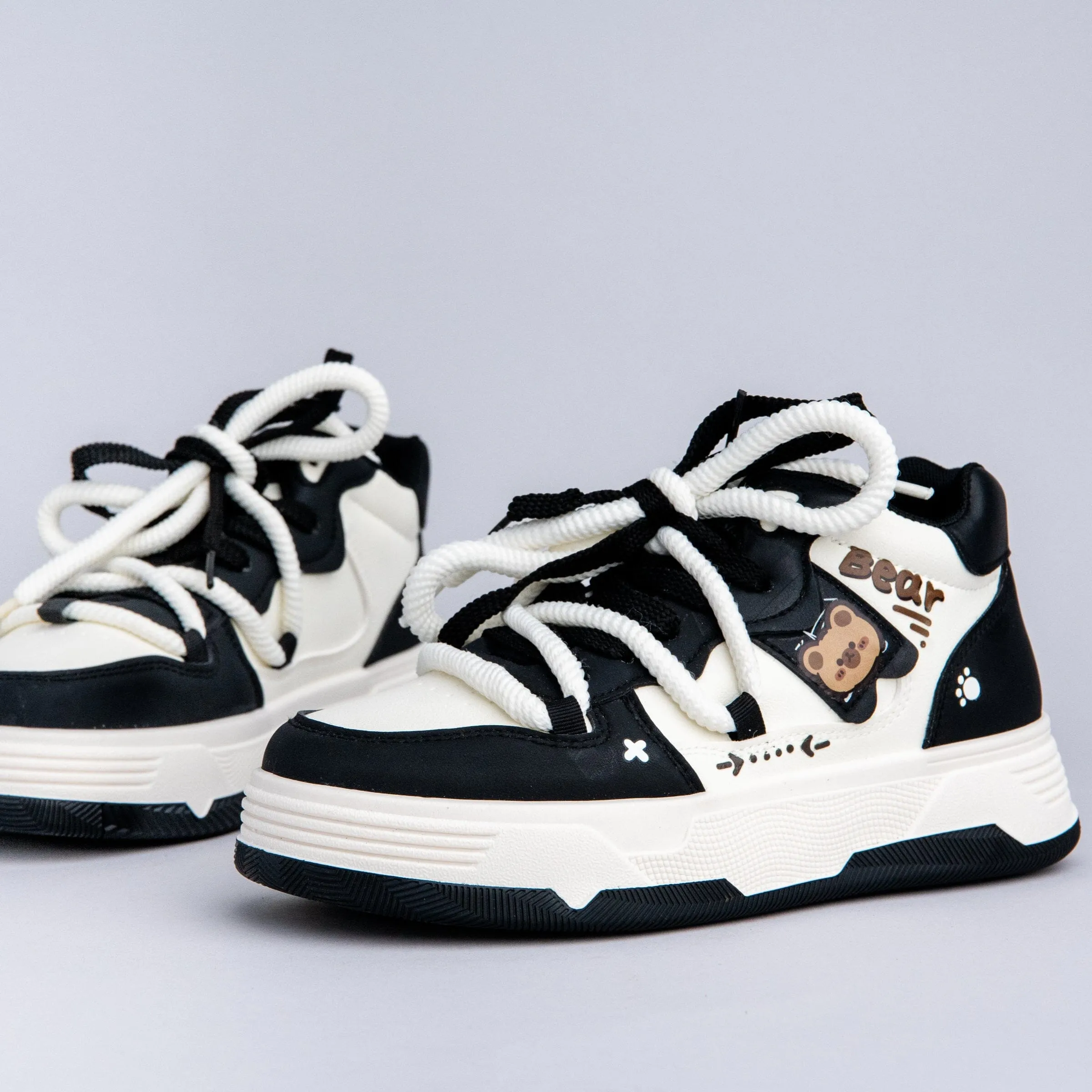 *CLEARANCE* Kawaii Bear Chunky Mid Top Shoes - Women's